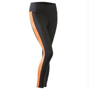 Orangetheory High Rise Leggings Gray Contrast Orange Size M